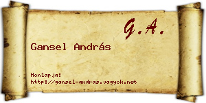 Gansel András névjegykártya